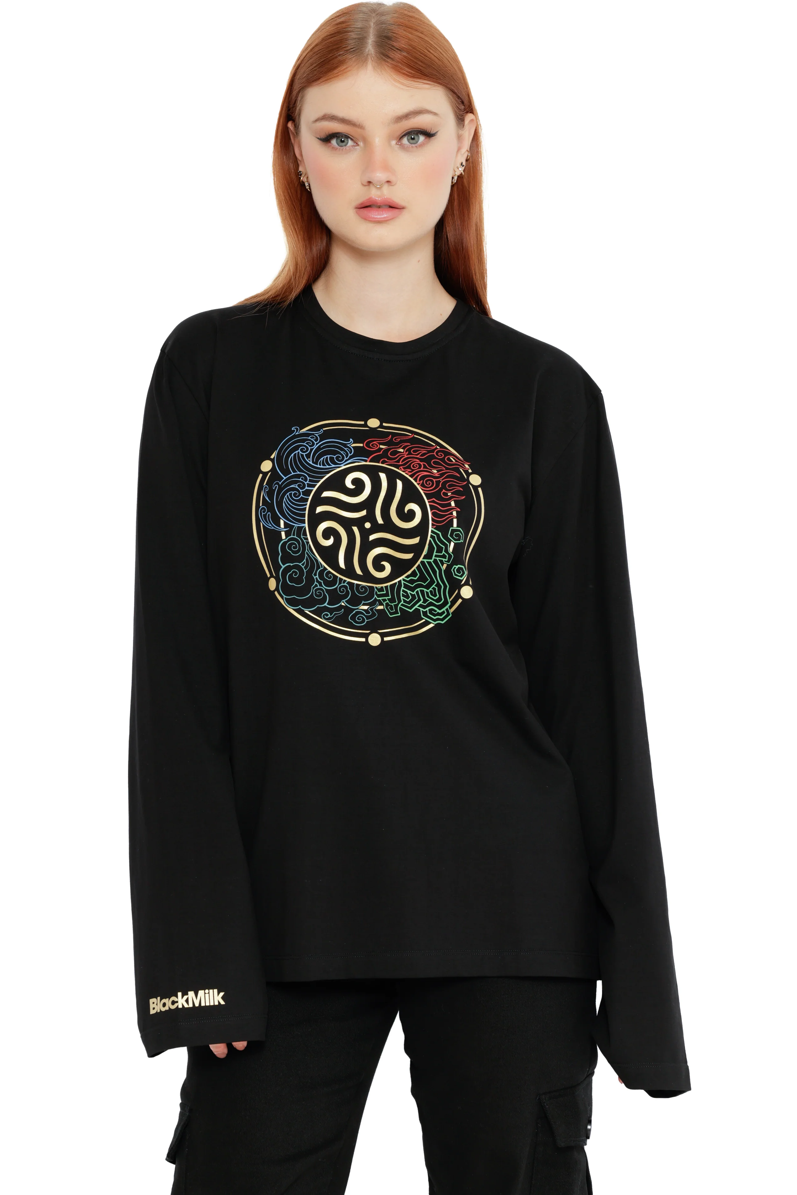 All Elements Talisman Long Sleeve Oversized Boyfriend Tee