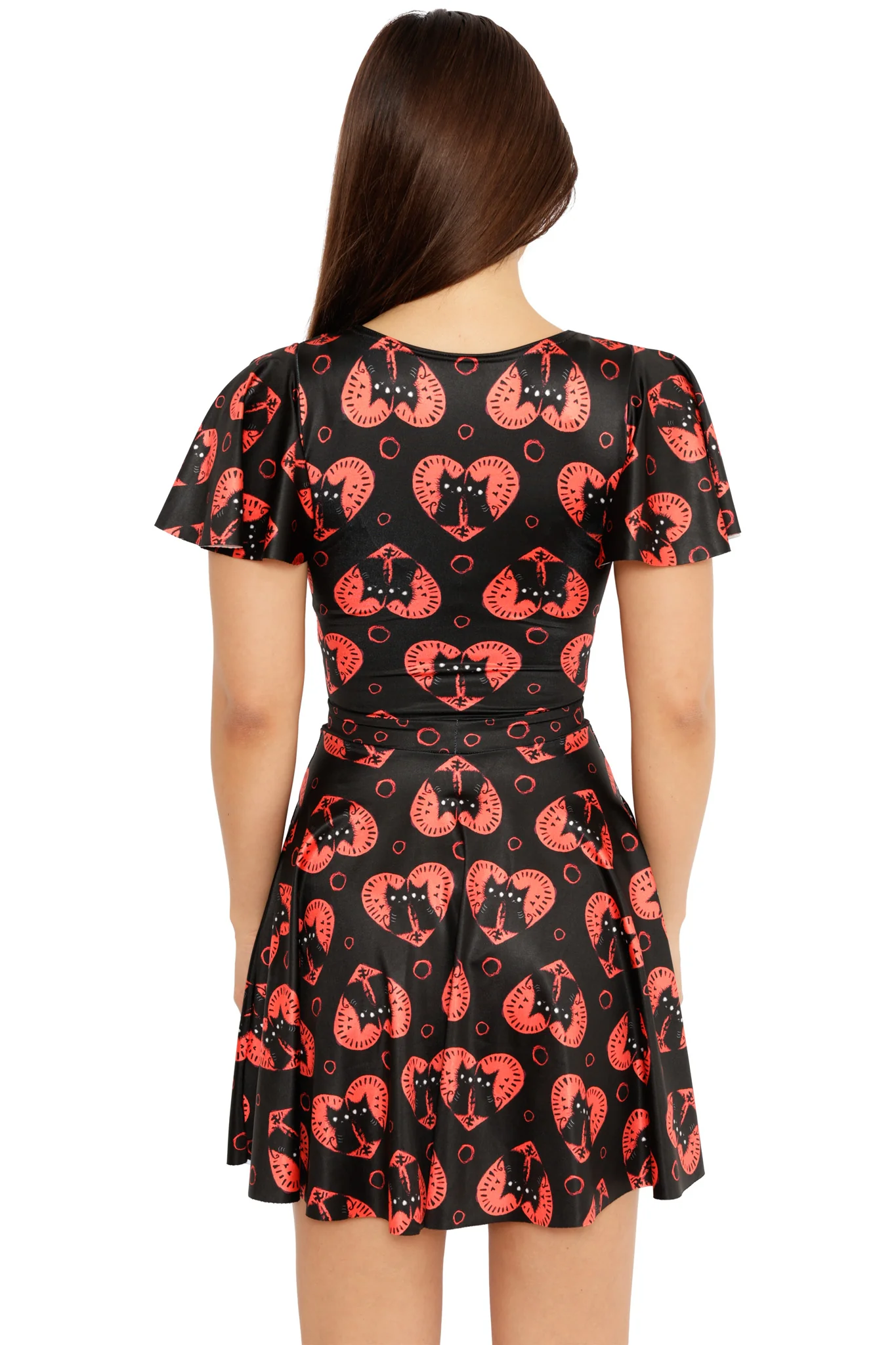Black Cat Love Rio Skater Dress - Image 4