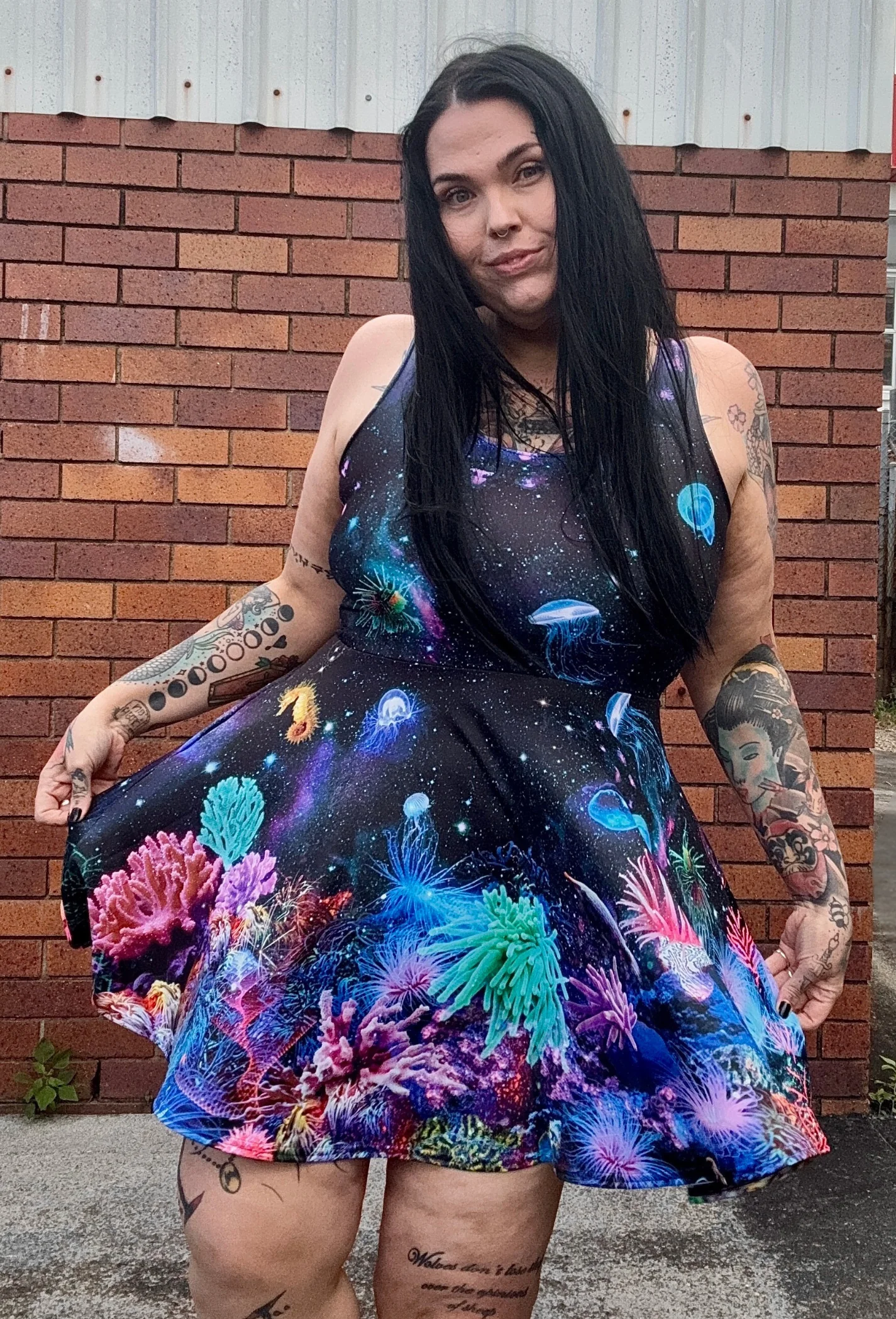 Friends Not Anemones Reversible Skater Dress - Image 2