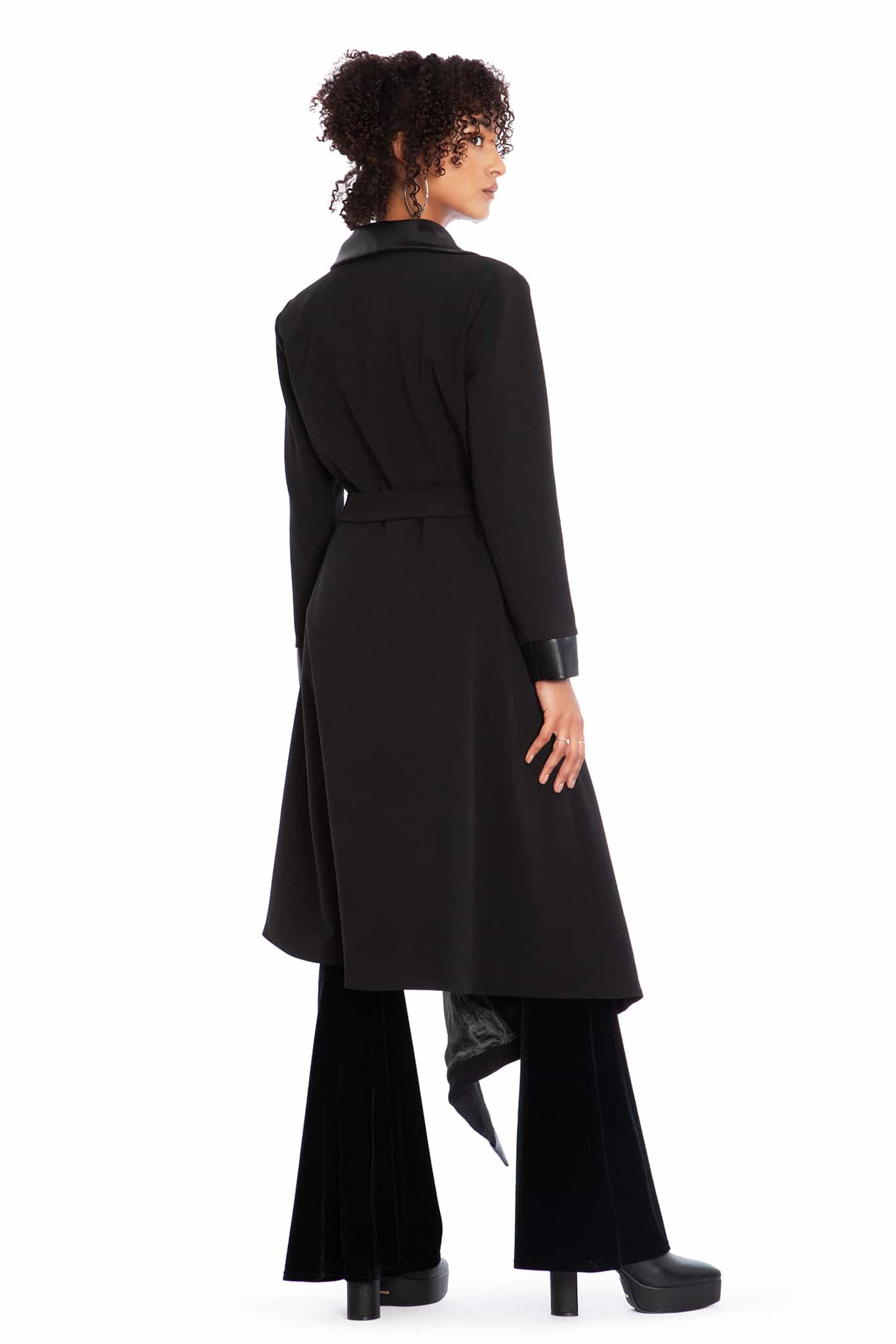 Job Icons Asymmetric Trench Coat - Image 3
