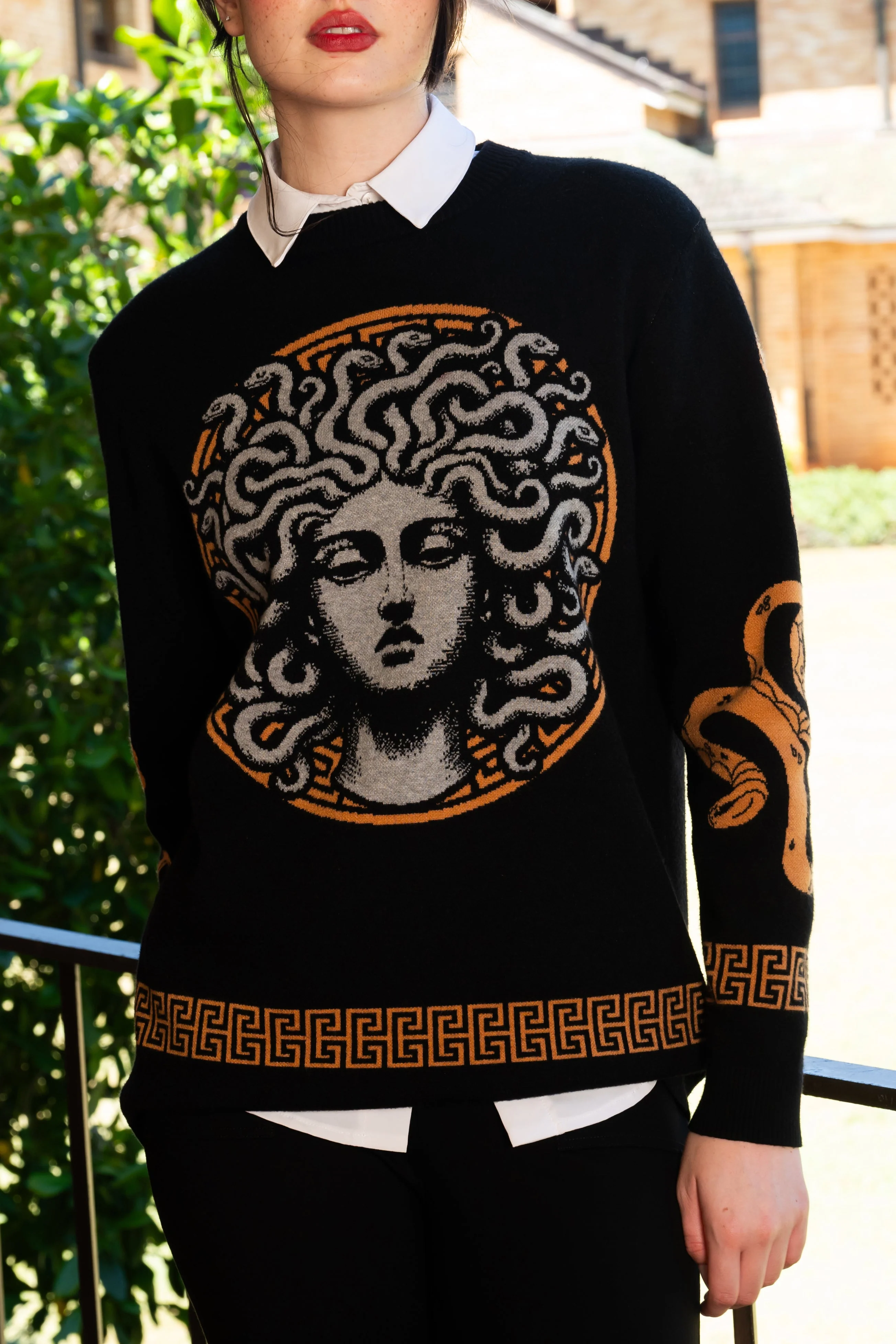 Medusa Crew Knit Sweater - Image 3