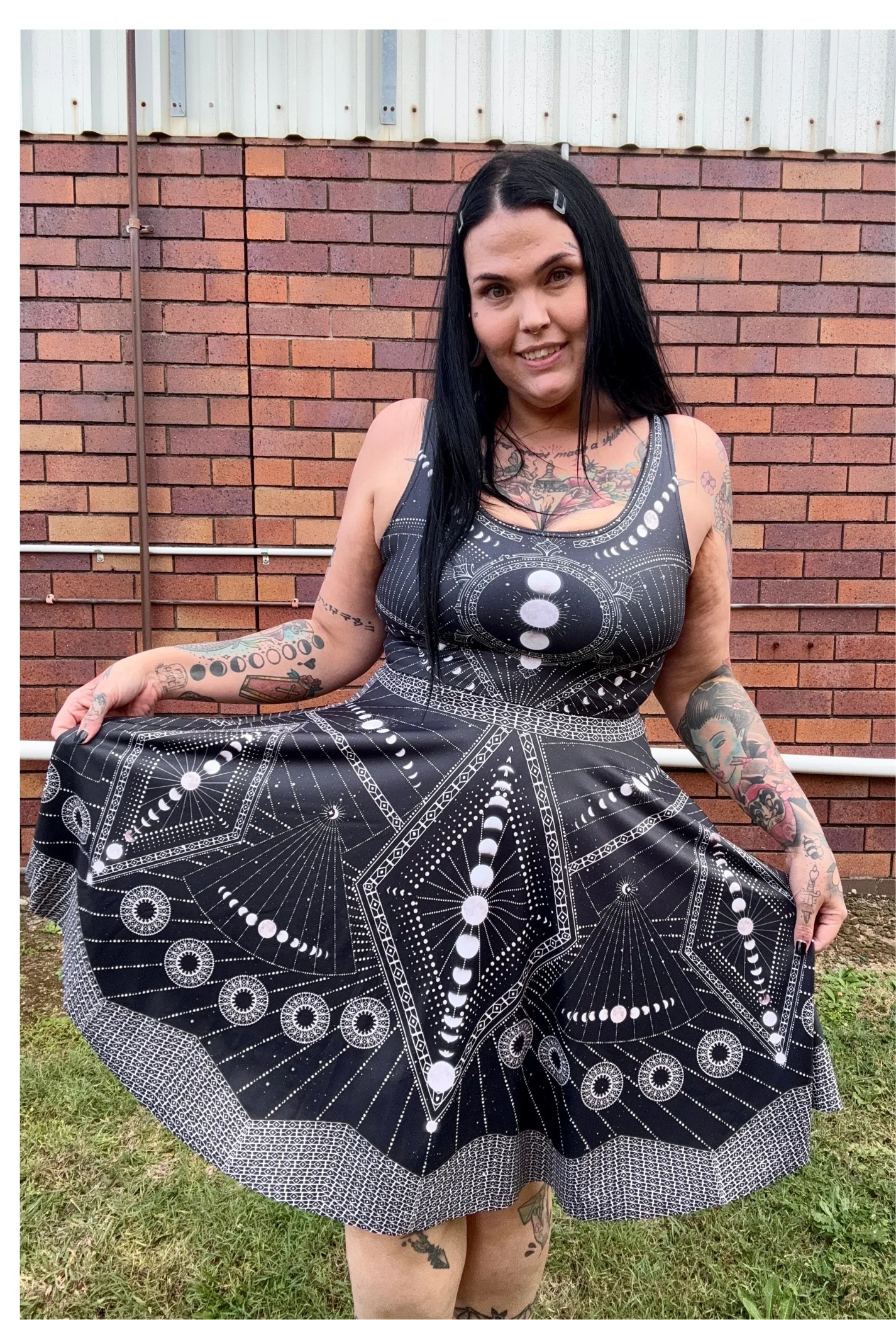 Moon Phases Scoop Longline Dress - Image 3
