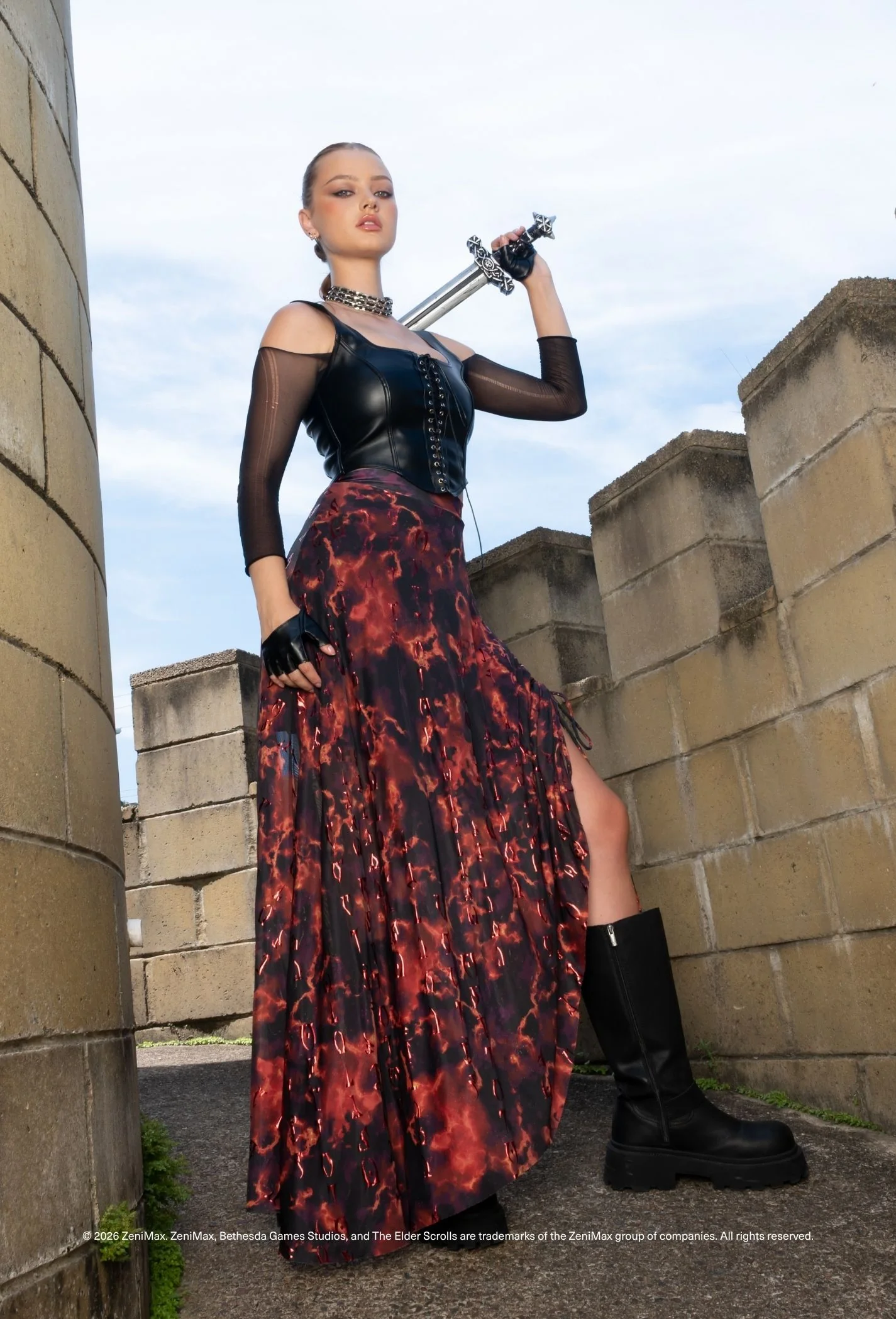Oblivion Awaits Side Strung Maxi Skirt - Image 10