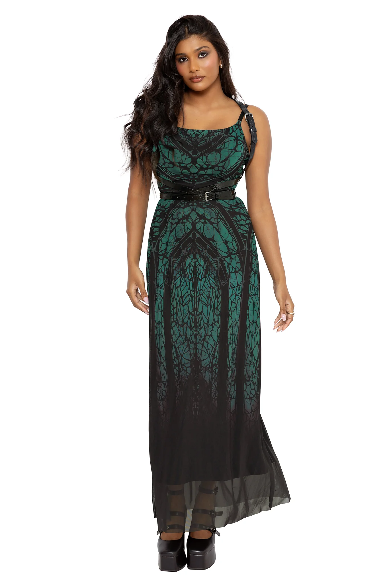 Preyer Sheer A-Line Maxi Dress