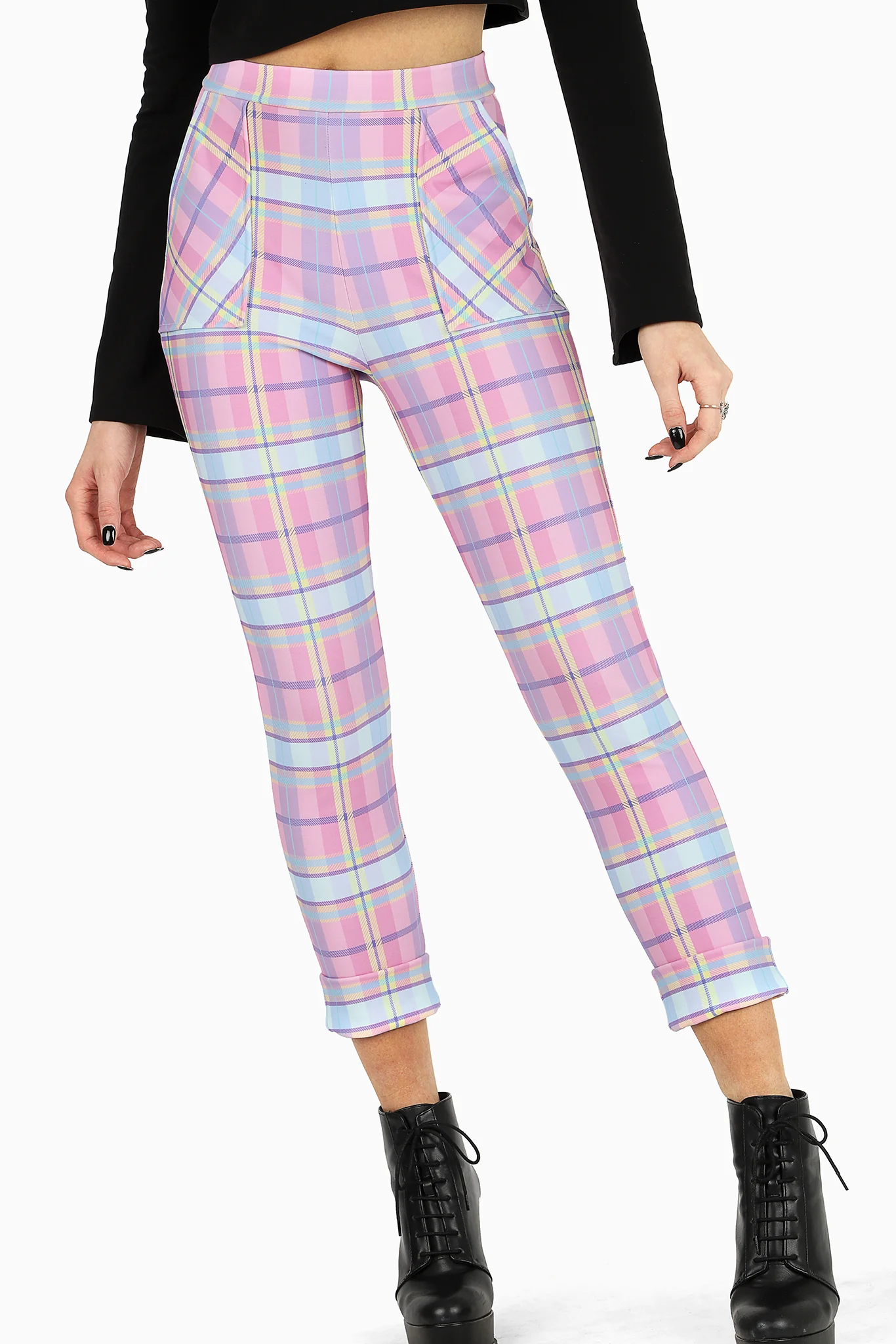 Tartan Candy Cuffed Pants - Image 5
